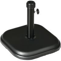 Base per Ombrellone da Giardino in Plastica e Cemento da 11kg, 36x36x31cm, Nero