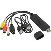 USB 2.0 Audio Video Acquisition Vonverter, Convertisseur de VHS au Numérique, Numérisation et Traitement Vidéo, pour VCR/VHS/DVD/TV, Rrend en Charge Windows 11/10 / 8/7 / Mac