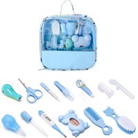 Coffret de soins pour nouveau-nés 13 pièces comprenant tous les articles de soins, 13 pièces, Soins pour bébé, équipement initial Produits pour le coffret de soins pour bébé - Bleu