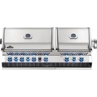 Napoleon – Barbecue à gaz encastrable 4 brûleurs inox – 2 Sizzle Zone – Brûleur arrière infrarouge – Surface de cuisson 72x46cm