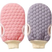 2Pcs Gant Exfoliant Corps,Gant Exfoliant Corps Poils,Gant Exfoliant Élimine Cellules Mortes De Peau – Gant De Toilette Exfoliant