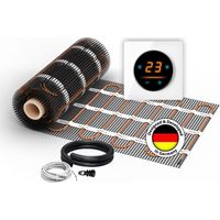 Chauffage au sol électrique pour carrelage WARMON CLASSIC 150 W/m² + Thermostat WiFi OKE-25 Tactile, cadre verre Garda blanc - 5 m²