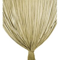 TENDA Mariel © SOFFICE a PERLINE in Stoffa Morbida Anti insetti antirumore a Fili BEIGE Cm. 100x220