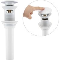Bonde d'évier lavabo cuisine blanc revêtement cuivre stopper