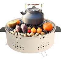 Barbecue portable au charbon de bois – Barbecue de table, barbecue d'extérieur Barbecue fumoir au charbon de bois pour le camping