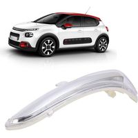 Rétroviseur Latéral Gauche Clignotant Logement Clignotant Coque de Remplacement pour Citroen C3 C4 Peugeot 208 2008 OE : 1607512680