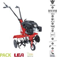 LEA – Motobineuse thermique 173cc 5,5hp – Largeur de travail 60 cm – Fraises de 26 cm – 1 vitesse – Poignée ergonomique réglable