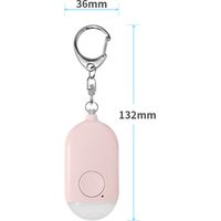 Allarme personale anti-aggressione da 130 dB con portachiavi, allarme tascabile ricaricabile con torcia a LED, per donne, bambini e anziani (rosa)