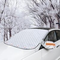 Couverture Pare Brise Voiture, Bache Pare Brise Protection 5 Magnétique, Protection Pare Brise, Bache de Protection Pare Brise Voiture