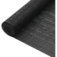 Zaunblende Schwarz 1,2x10 m HDPE 75 g/m²
