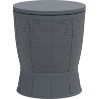 Mesa auxiliaire Nevera 3 en 1 41 L extérieur avec hauteur ajustable, cubo de hielo, tapa elevable Gris