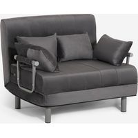 Le Roi Du Relax – Fauteuil convertible pliant en velours – Dimensions 100 x 75 x 80 cm – Ouverture basculante – 4 coussins inclus – Design moderne gain de place
