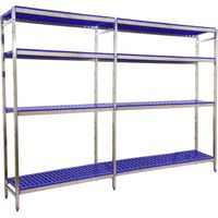 Simonrack Simoninox Regalsystem aus rostfreiem Stahl Blau