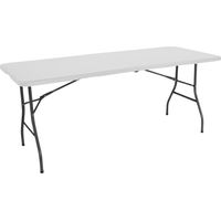 Mesa Plegable Rectangular para Catering y Camping Blanco Dayron