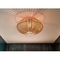 Manila Badezimmer-Deckenleuchte, Natur-Finish, 1xE27 Bambus, Durchmesser 38 cm, LUSSIOL LUSSIOL