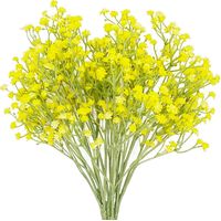 6 bouquets de fleurs artificielles, 20,5 pouces, composition pour baptême à 3 pointes, idéal pour décorations de fêtes familiales et centres de table