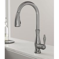 Modern Kitchen Mixer Tap with Pull-Out Spray Hose - Brushed Nickel