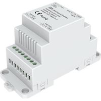 Amplificador DMX512 12-36V DC 2 canales para Carril DIN Blanco