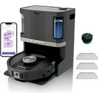 Shark RV2800ZEEU PowerDetect NeverTouch Pro Robot Aspirapolvere e Lavapavimenti 2 in 1 Navigazione 3D LiDAR Autonomia 100 min Wi-Fi-App colore Nero