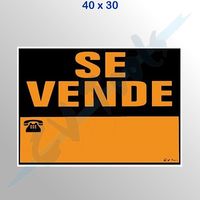 CARTELLO PLASTIFICATO SI VENDE - 40X30 CM