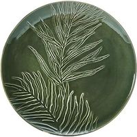 Mikasa Jardin - Assiette de service ronde de gres vert, 35 cm, grande assiette pour les entrées et les antipasti, dans une boîte cadeau de et lavable au lave-vaisselle.