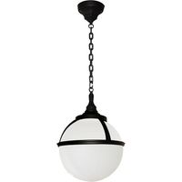 Lampada sospesa esterna sfera bianca E27 60W Glenbeigh