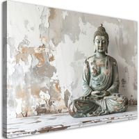 Tableau déco Bouddha Zen Spa sur fond gris 60x40
