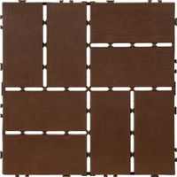 Jiubiaz Piastrelle per decking, 77 pezzi 30x30 cm, piastrelle autobloccanti in plastica, posa rapida, effetto legno antracite
