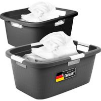 Ensemble bac à linge Novaliv 25L + 40L, ensemble de boîtes à linge seau à linge conteneur à linge pour salle de bain linge sale, paniers à linge bac