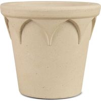 YOSE LIFE Weiße Blumentopf Übertopf 100% natürlichem Töpferton mit Abflussloch Durchmesser 23 cm