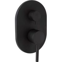 Mezclador De Ducha Empotrado Con Desviador Negro Opaco Fassa