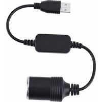 USB-A-Stecker auf 12-V-Zigarettenanzünderstecker-Adapter
