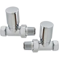 Straight - Modern Chrome Round Radiator Valves