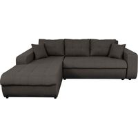 Canapé d'angle convertible 4 places en tissu – Angle gauche – Dimensions 246 x 188 x 80 cm – Couchage 140 x 196 cm – Usinestreet