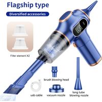 Aspirador de coche inalámbrico ABS, electrodoméstico, sofá, oficina, máquina de limpieza del hogar de alta potencia, Mini aspirador de alfombras(Azul)