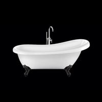 Vasca da bagno freestanding con piedini RICHMOND Bianca 171 cm Piedini di aquila Neri