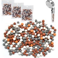 Anti-Kalk für die Dusche, Anti-Kalk-Filter, 4 Packungen Anti-Kalk-Duschkopf-Ersatz, Mineral-Duschbälle, Mineral-Duschbälle mit negativen Ionen