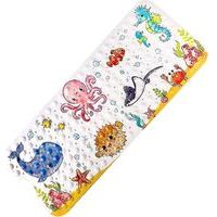 Bath Mat For Kids - (100cm X 40cm) Sea Animal Bath Mat With Xqday 200 Suction Cups Gift