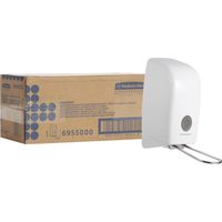 Kimberly Clark Aquarius Dispenser professionale di detergente per mani 6955, Per flaconi di sapone da 1 litro, Leva a gomito, Fissaggio a parete, Bianco