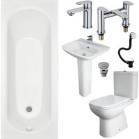 Complete Bath Suite Imelda Bath Rak Origin Basin Toilet Set Hannah Taps, Without Taps & Wastes