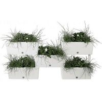 Modulares Pflanzgefäß-Set „Brick“, 5-teilig – graue Farbe