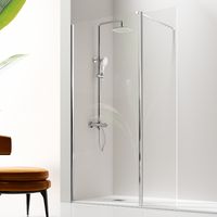 Parete doccia fissa+ porta girevole GIRO 125 cm