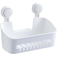 QORVA-Étagère de salle de bain avec compartiments - Étagère de salle de bain - Étagère de salle de bain blanche - Étagère étanche - Étagère de rangement pour salle de bain - Plastique