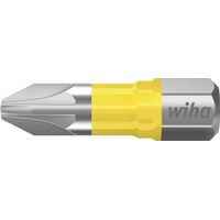 Wiha Juego de bits, bit Y de 25 mm Pozidriv (PZ2), de 5 unid., de 1/4" C6,3 en caja (41589)