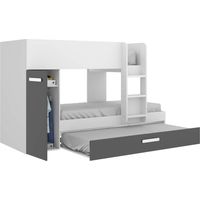 Conjunto de cama tren Torreblascopedro en blanco-grafito 150 cm(alto)271 cm(ancho)111 cm(largo)