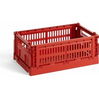 Hay Colour Crate Cesta de almacenamiento roja diseño contemporáneo