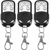 set Of 3 Universal Remote Controls For Automatic Doors, Frequency 433mhz, Fixed Code, 4 Buttons, For Up To 4 Doors.