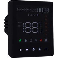 Termostato WIFI Touch Protocollo WIFI 2.4G TUYA, Smart Life Quadrata Compatibile Con Scatola 502 Riscaldamento Caldaia a Gas Riscaldamento Pavimento Con Acqua Nero 3A 100-250V IP20