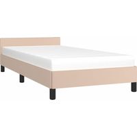 Giroletto con Testiera senza Materasso Cappuccino 90x200 cm vidaXL