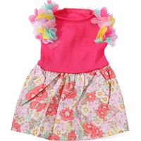 Robe rose rouge XS pour chien, jolie robe de princesse légère et respirante à motif floral pour chiots et chats